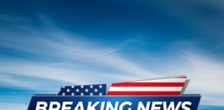 Breaking news graphic overlaying a view of the Capitol building in Washington D.C.
