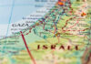 Map showing Gaza and surrounding areas.