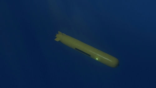 Autonomous underwater vehicle gliding in deep blue water